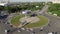 Busy Traffic At A Roundabout At Rush Hour