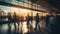 Busy unrecognizable people walking fast in train station