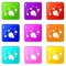 Butane icons set 9 color collection