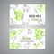 Butcher business card. Hand drawn farm animals banners. Farming illustration. Vector farm elements. Hand sketched goose