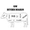 Butcher diagram. Cuts of cow meat for butchery, meat shop, restaurant, grocery store. Vector illustration