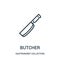 butcher icon vector from gastronomy collection collection. Thin line butcher outline icon vector illustration