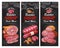 Butcher shop meat product and sausage banner