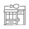 butchers shop line icon vector illustration