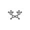 Butene molecular structure line icon