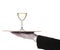 Butler with White Wine Glass on Tray