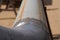A butt weld of a process pipeline DN150 at an oil refinery. Manual arc welding