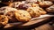 butter baked cookies food