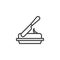 Butter bar and knife line icon