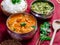 Butter chicken and Saag Paneer