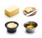 Butter, margarine and oil isolated