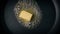 Butter Melting In Frying Pan Overhead Shot