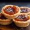 Butter Tarts: Sweet Pastry with Buttery Syrup Filling and Raisins or Nuts