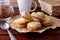 Buttered cookies joined by a guava jelly, traditional in Brazil where they are known as goiabinha