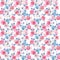 Butterflies flying in the garden. Cute seamless pattern in vector. Gentle print for fabric, paper, wallpaper, wrapping design