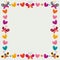 Butterflies & hearts border