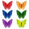 Butterflies stickers set