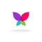 Butterfly abstract logo.