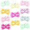 Butterfly with baby foot prints pattern background