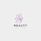 butterfly beauty cosmetic line art logo template illustration icon element