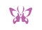 Butterfly beauty, double face ladies logo Schmetterling