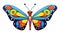 Butterfly Cartoon Colored Clipart Illustration