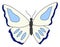 Butterfly clipart. Cartoon vector illustration