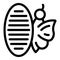 Butterfly cocoon icon outline vector. Butterfly transformation