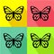 Butterfly color icon great for any use. Vector EPS10.