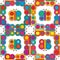 Butterfly colorful symmetry place seamless pattern