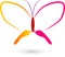Butterfly colorful vector logo