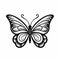 Butterfly Design Tattoo Outline Art Pattern Vector