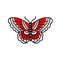 Butterfly doodle icon, traditional vector illustration