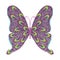 butterfly embroidery artwork design for clothing, vector