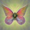 Butterfly fantasy exotic colorful crayon drawing, gorgeous pastel colors