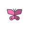 Butterfly filled outline icon