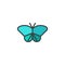 Butterfly filled outline icon