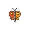 Butterfly filled outline icon