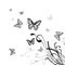 Butterfly floral background