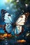 Butterfly on a flower , Ai Generated