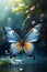 Butterfly on a flower , Ai Generated