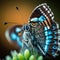 Butterfly on Flower, Made with Generative AI