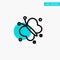 Butterfly, Fly, Spring, Beauty turquoise highlight circle point Vector icon