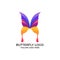 Butterfly Full Color Design concept Illustration Vector Template. this logo symbolize, some thing beautiful, soft, calm, nature,