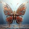 A butterfly that is a futuristic machine of the future world. Insect. Wildlife Animals. Illustration, Generative AI