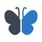 Butterfly glyph color vector icon