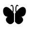 Butterfly glyph flat vector icon