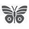 Butterfly glyph icon, easter and summer, insect sign, vector graphics, a solid pattern on a white background, eps 10.
