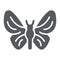 Butterfly glyph icon, nature and fly, insect sign, vector graphics, a solid pattern on a white background.