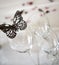 Butterfly groom place setting